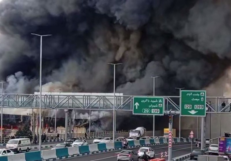 آتش‌سوزی گسترده در بازارچه 2هزار متری در جنت‌آباد